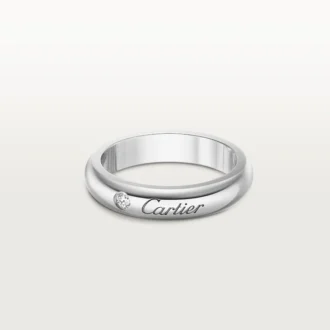 C De Cartier Alyans, 4 mm Genişlik, 1 Pırlanta