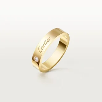 C De Cartier Alyans, 4 mm Genişlik, 1 Pırlanta