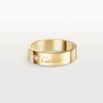 C De Cartier Alyans, 5 mm Genişlik, 1 Pırlanta