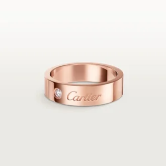 C De Cartier Alyans, 5 mm Genişlik, 1 Pırlanta