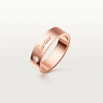 C De Cartier Alyans, 5 mm Genişlik, 1 Pırlanta