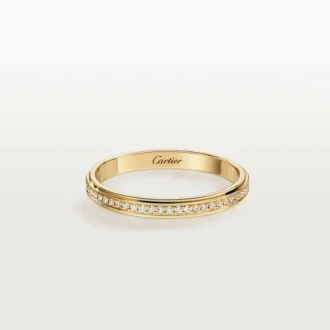 Cartier D’amour Alyans, 2,3 mm Genişlik, Paved