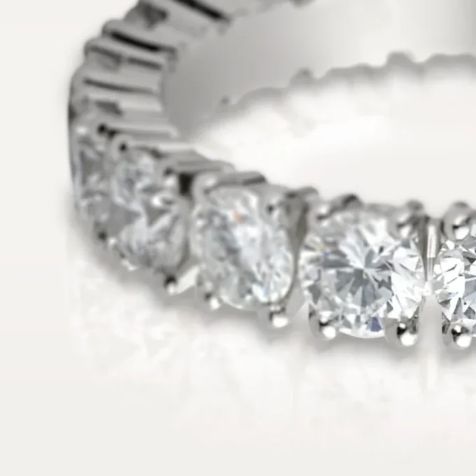 Cartier Destinee Alyans, 4,1 mm Genişlik, Paved