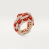 Cartier Libre Tressage Yüzük, Mercan