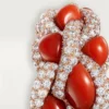 Cartier Libre Tressage Yüzük, Mercan