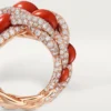 Cartier Libre Tressage Yüzük, Mercan