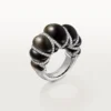 Cartier Libre Tressage Yüzük, Obsidiyen, Pırlantalar