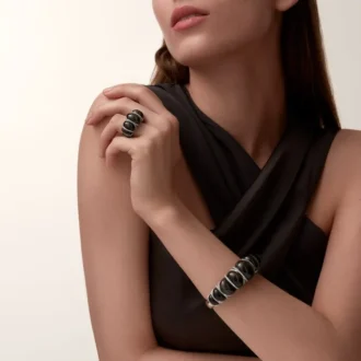 Cartier Libre Tressage Yüzük, Obsidiyen, Pırlantalar