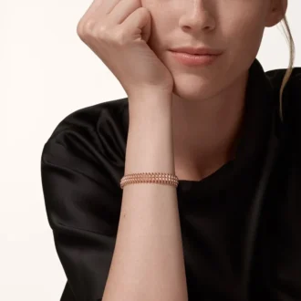 Clash De Cartier Bilezik, Esnek, Çift Sıralı, Paved