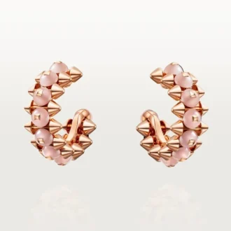 Clash De Cartier Küpeler, Pembe Kalsedon