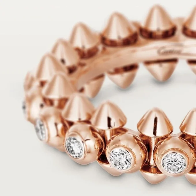 Clash De Cartier – Pembe Altın Pave Pırlanta Yüzük | Cartier Us