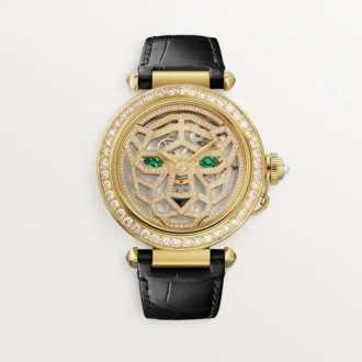 Diğer Panthere Jewelry Saatler – 41 mm, El Kurmalı Mekanik Mekanizma, 18 Ayar Sarı Altın, Pırlanta, Değiştirilebilir Deri Kayışlar – Cartier