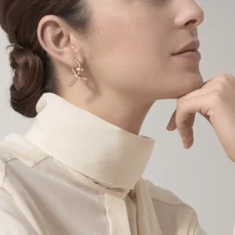 Ecrou De Cartier Sağ Küpe – Pembe Altın, Pırlanta – Cartier