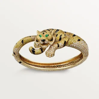 Faune Et Flore De Cartier Bilezik, Sarı, Turuncu ve Kahverengi Pırlantalar, Paved