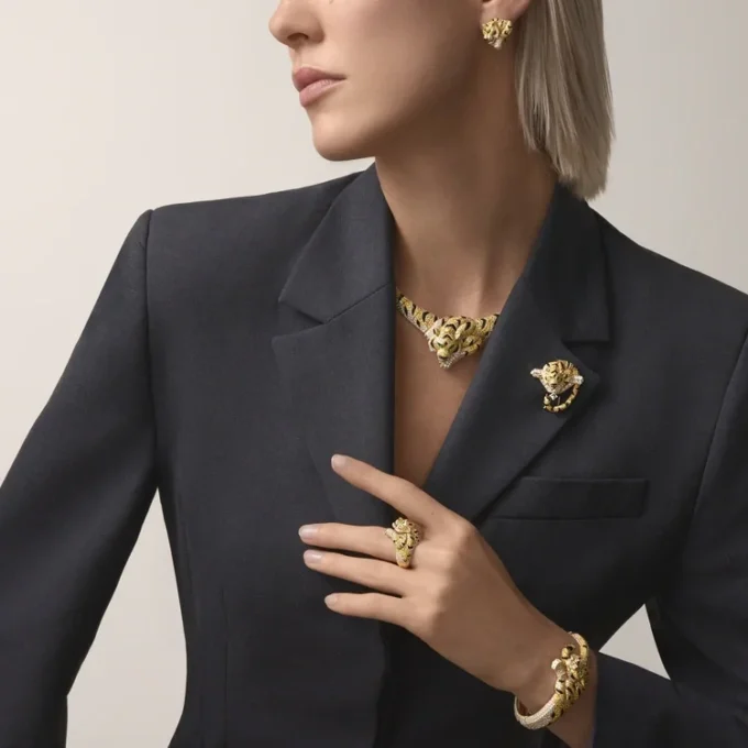 Faune Et Flore De Cartier Yüzük, Sarı, Turuncu ve Kahverengi Pırlantalar, Paved