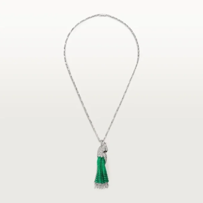 Faune Et Flore De Cartier Kolye, Zümrüt Boncuklar, Paved