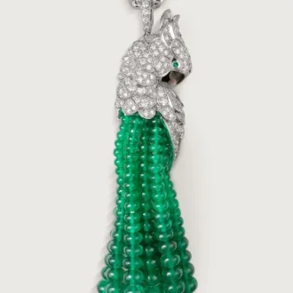 Faune Et Flore De Cartier Kolye, Zümrüt Boncuklar, Paved