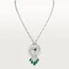 Faune Et Flore De Cartier Kolye, Zümrüt Damlalar, Paved