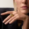 Faune Et Flore De Cartier Yüzük, Sarı, Turuncu ve Kahverengi Pırlantalar, Paved