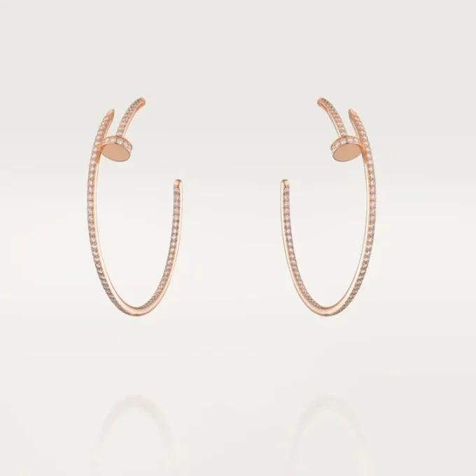 Juste Un Clou Küpeler – Pembe Altın, Pırlanta – Cartier