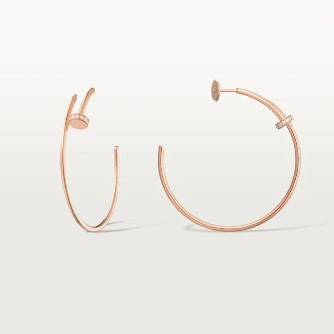 Juste Un Clou Küpeler – Pembe Altın, Pırlanta – Cartier