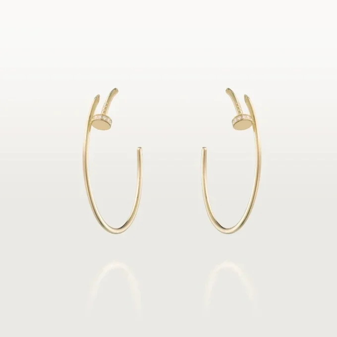 Juste Un Clou Küpeler – Sarı Altın, Pırlanta – Cartier