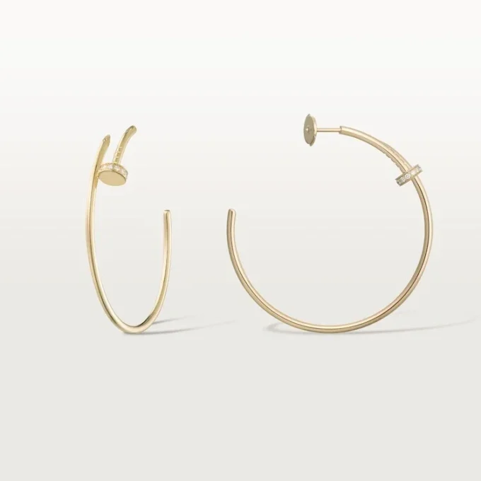 Juste Un Clou Küpeler – Sarı Altın, Pırlanta – Cartier