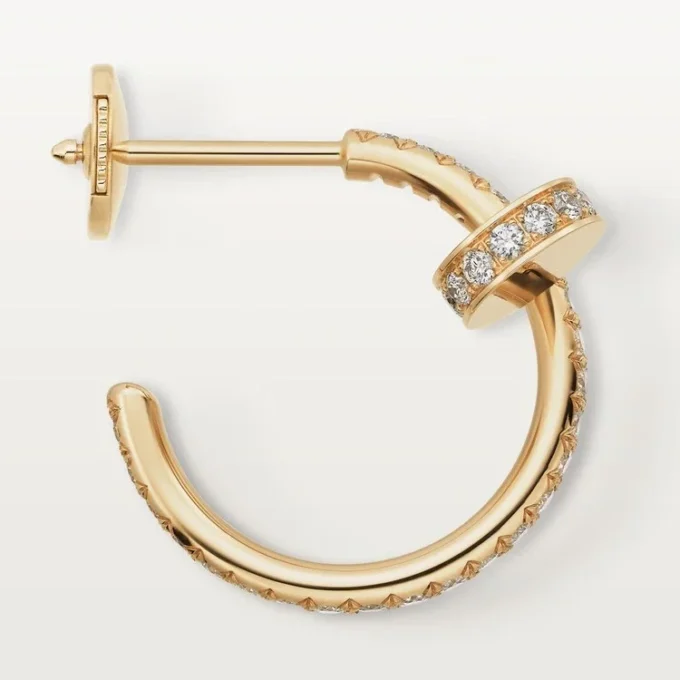 Juste Un Clou Küpeler – Sarı Altın, Pırlanta – Cartier
