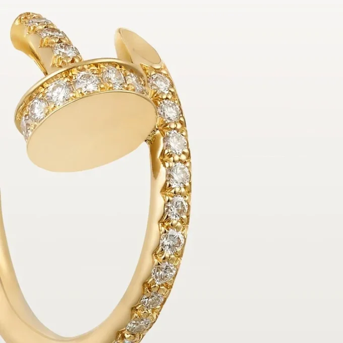Juste Un Clou Küpeler – Sarı Altın, Pırlanta – Cartier