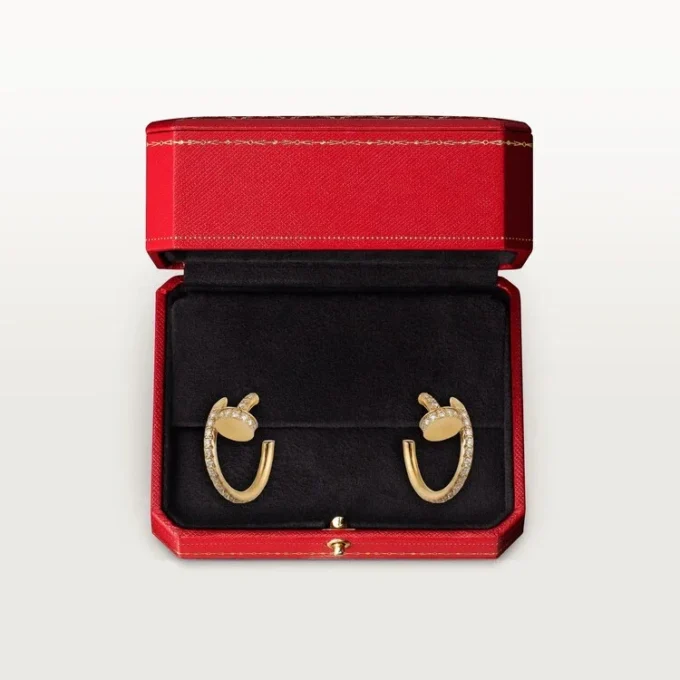 Juste Un Clou Küpeler – Sarı Altın, Pırlanta – Cartier