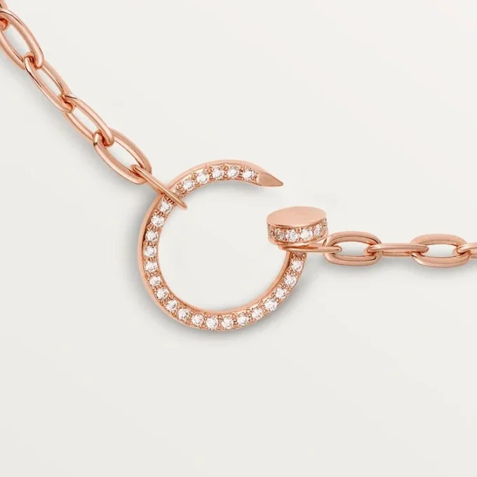 Juste Un Clou – Pembe Altın Pırlanta Zincir Kolye | Cartier ABD