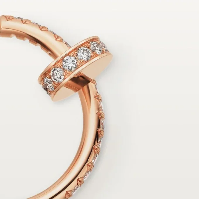 Juste Un Clou Pırlanta Halka Küpeler, Pembe Altın | Cartier ABD