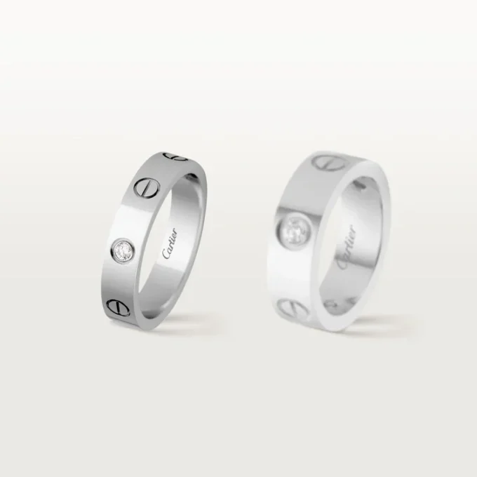 Love Alyans, 1 Pırlanta – Beyaz Altın, Pırlanta – Cartier