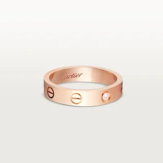 Love Alyans, 1 Pırlanta – Pembe Altın, Pırlanta – Cartier