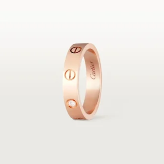 Love Alyans, 1 Pırlanta – Pembe Altın, Pırlanta – Cartier