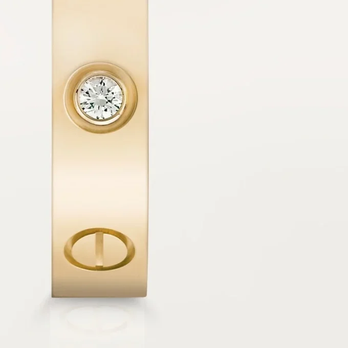 Love Alyans, 1 Pırlanta – Sarı Altın, Pırlanta – Cartier