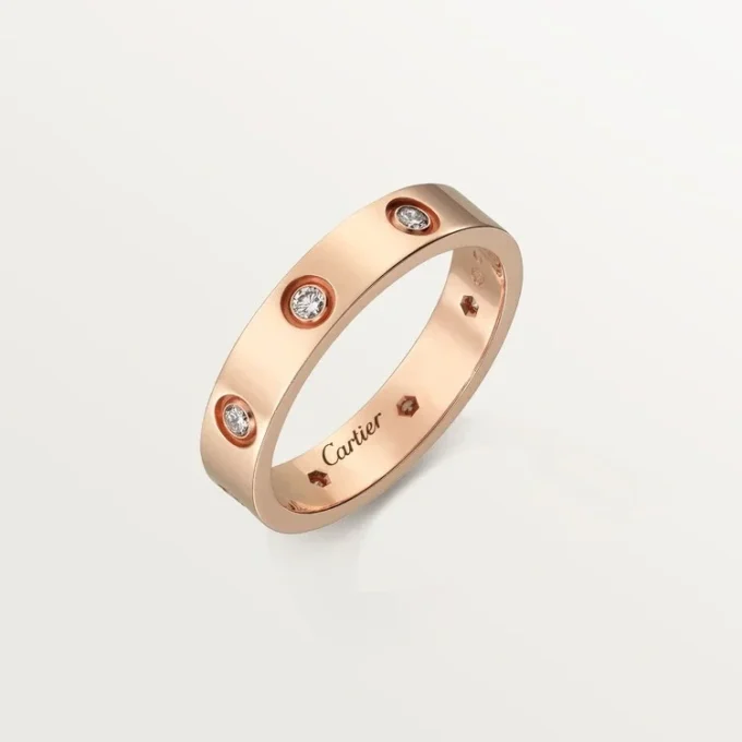 Love Alyans, 8 Pırlanta – Pembe Altın, Pırlanta – Cartier