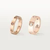 Love Alyans, 8 Pırlanta – Pembe Altın, Pırlanta – Cartier