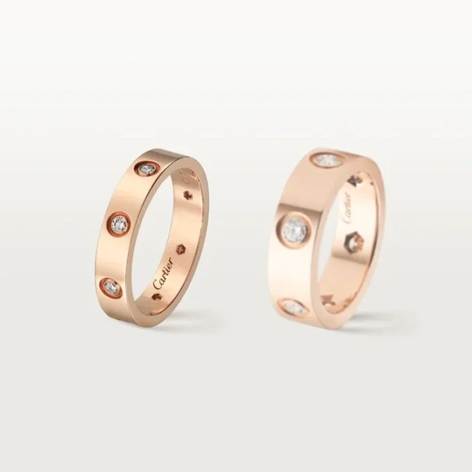 Love Alyans, 8 Pırlanta – Pembe Altın, Pırlanta – Cartier