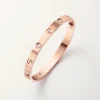Love Bilezik, Klasik Model, Fırçalanmış, 4 Pırlanta