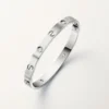 Love Bilezik, Klasik Model, Fırçalanmış, 4 Pırlanta