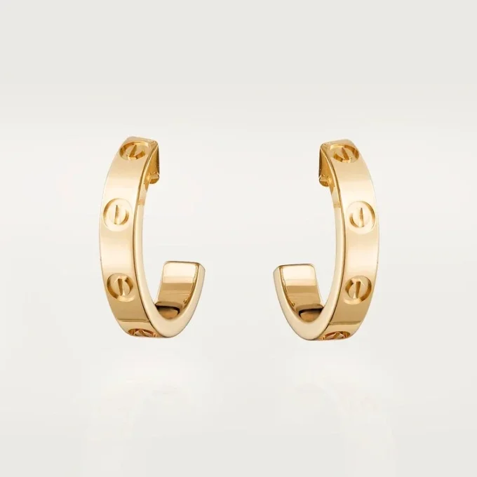 Love Hoop Küpeler – Sarı Altın, Küçük Model | Cartier Us