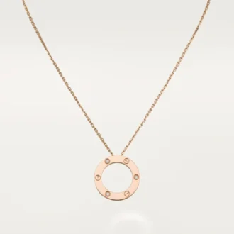 Love Kolye, 3 Pırlanta – Pembe Altın, Pırlanta – Cartier