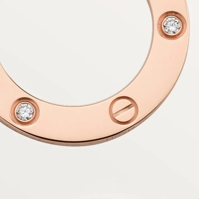 Love Kolye, 3 Pırlanta – Pembe Altın, Pırlanta – Cartier