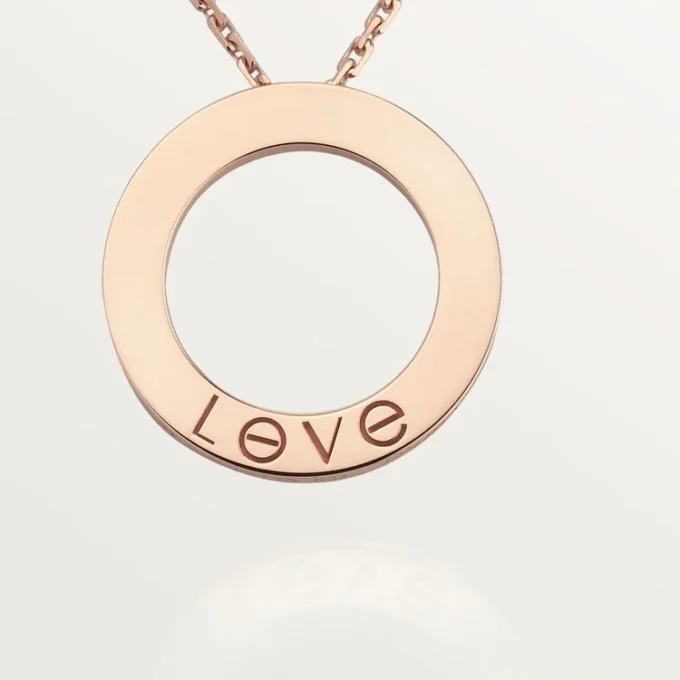 Love Kolye, 3 Pırlanta – Pembe Altın, Pırlanta – Cartier