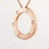Love Kolye, 3 Pırlanta – Pembe Altın, Pırlanta – Cartier