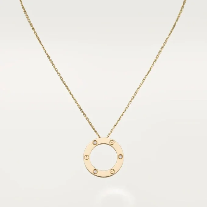 Love Kolye, 3 Pırlanta – Sarı Altın, Pırlanta – Cartier