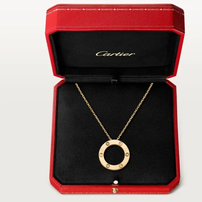 Love Kolye, 3 Pırlanta – Sarı Altın, Pırlanta – Cartier