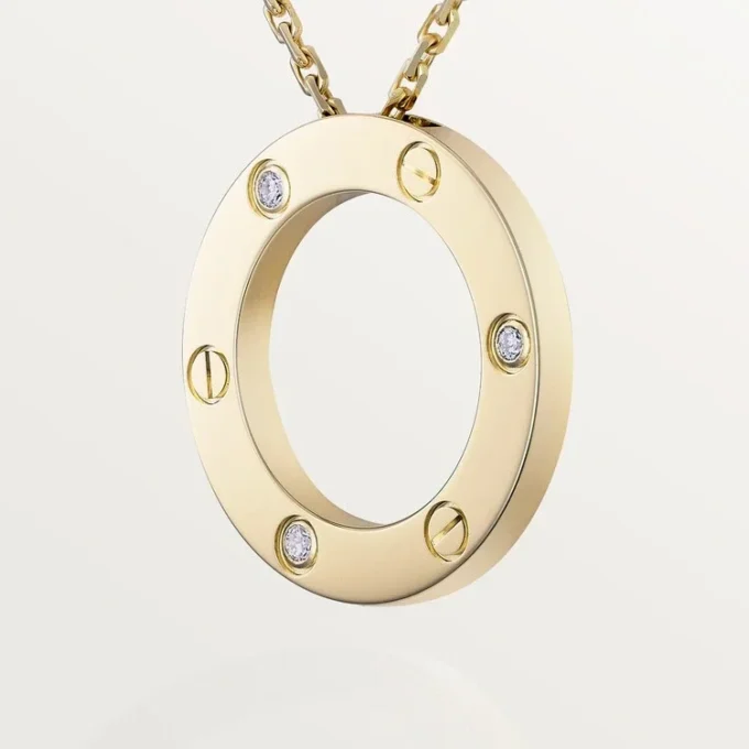 Love Kolye, 3 Pırlanta – Sarı Altın, Pırlanta – Cartier