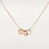 Love Kolye, 6 Pırlanta – Pembe Altın, Beyaz Altın, Pırlanta – Cartier